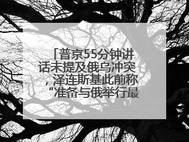 普京55分钟讲话未提及俄乌冲突，泽连斯基此前称“准备与俄举行最高级别会晤”