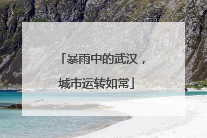 暴雨中的武汉，城市运转如常