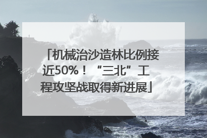 机械治沙造林比例接近50%！“三北”工程攻坚战取得新进展