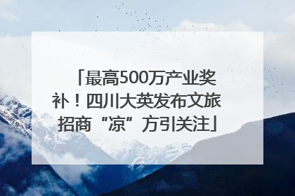 最高500万产业奖补！四川大英发布文旅招商“凉”方引关注