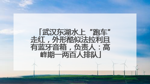 武汉东湖水上“跑车”走红，外形酷似法拉利且有蓝牙音箱，负责人：高峰期一两百人排队