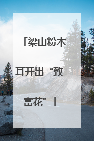 梁山粉木耳开出“致富花”