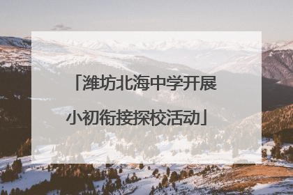 潍坊北海中学开展小初衔接探校活动