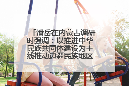 潘岳在内蒙古调研时强调：以推进中华民族共同体建设为主线推动边疆民族地区高质量发展