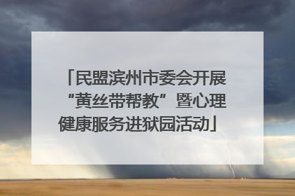 民盟滨州市委会开展“黄丝带帮教”暨心理健康服务进狱园活动