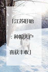 江苏盱眙：种粮大户喜获丰收