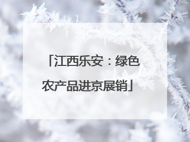 江西乐安：绿色农产品进京展销