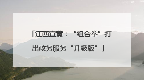 江西宜黄：“组合拳”打出政务服务“升级版”
