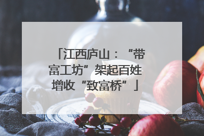 江西庐山：“带富工坊”架起百姓增收“致富桥”