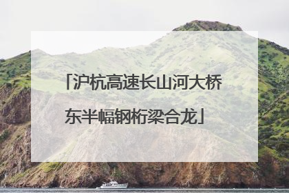 沪杭高速长山河大桥东半幅钢桁梁合龙