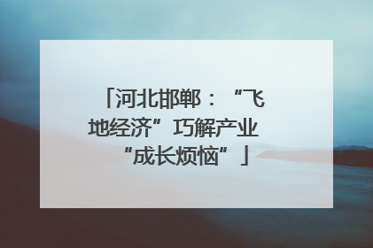 河北邯郸：“飞地经济”巧解产业“成长烦恼”