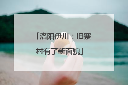 洛阳伊川：旧寨村有了新面貌