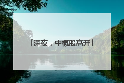 深夜，中概股高开