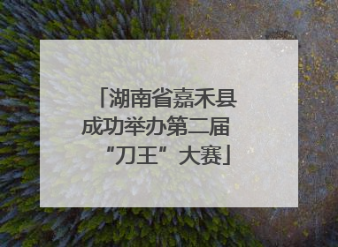 湖南省嘉禾县成功举办第二届“刀王”大赛