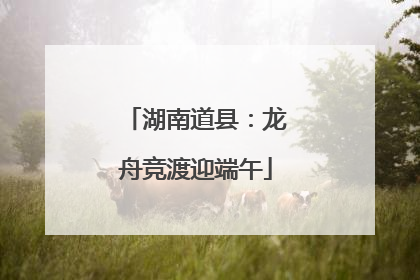 湖南道县：龙舟竞渡迎端午