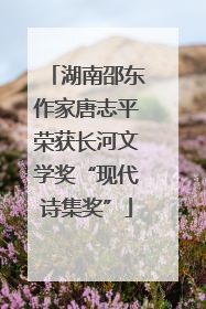 湖南邵东作家唐志平荣获长河文学奖“现代诗集奖”