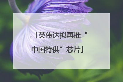 英伟达拟再推“中国特供”芯片