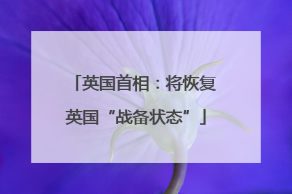 英国首相：将恢复英国“战备状态”