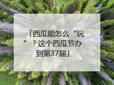 西瓜能怎么“玩”？这个西瓜节办到第37届