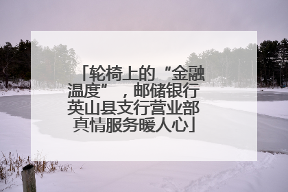 轮椅上的“金融温度”，邮储银行英山县支行营业部真情服务暖人心