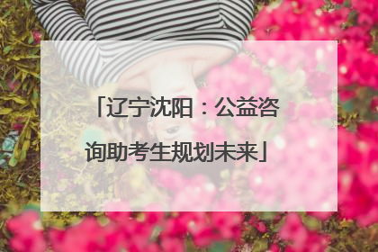 辽宁沈阳：公益咨询助考生规划未来