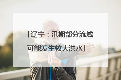 辽宁：汛期部分流域可能发生较大洪水