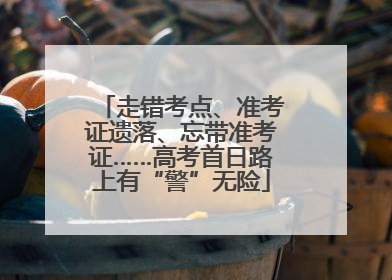 走错考点、准考证遗落、忘带准考证……高考首日路上有“警”无险