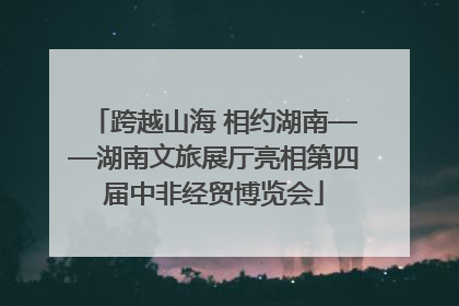 跨越山海 相约湖南——湖南文旅展厅亮相第四届中非经贸博览会