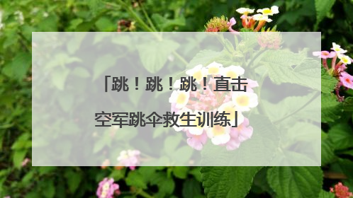 跳！跳！跳！直击空军跳伞救生训练