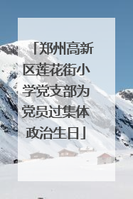 郑州高新区莲花街小学党支部为党员过集体政治生日