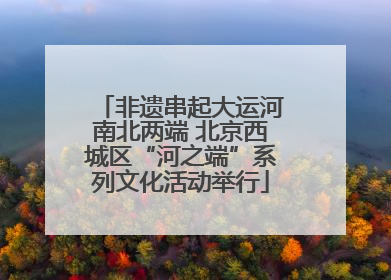 非遗串起大运河南北两端 北京西城区“河之端”系列文化活动举行