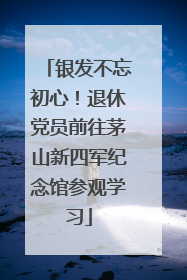 银发不忘初心！退休党员前往茅山新四军纪念馆参观学习