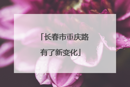 长春市重庆路有了新变化