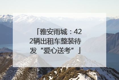 雅安雨城：422辆出租车整装待发“爱心送考”