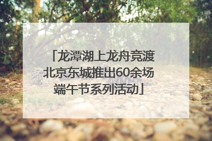 龙潭湖上龙舟竞渡 北京东城推出60余场端午节系列活动