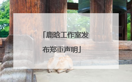 鹿晗工作室发布郑重声明
