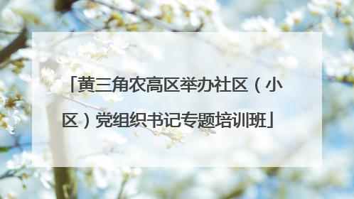 黄三角农高区举办社区（小区）党组织书记专题培训班