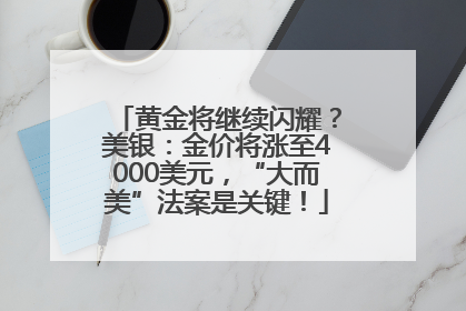黄金将继续闪耀？美银：金价将涨至4000美元，“大而美”法案是关键！