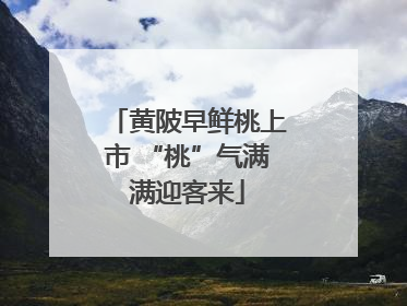 黄陂早鲜桃上市 “桃”气满满迎客来