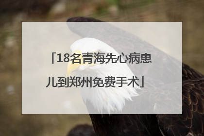 18名青海先心病患儿到郑州免费手术