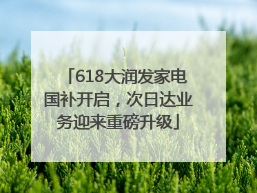 618大润发家电国补开启，次日达业务迎来重磅升级