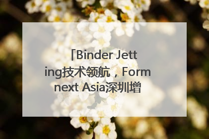 Binder Jetting技术领航，Formnext Asia深圳增材展解锁产业新动能